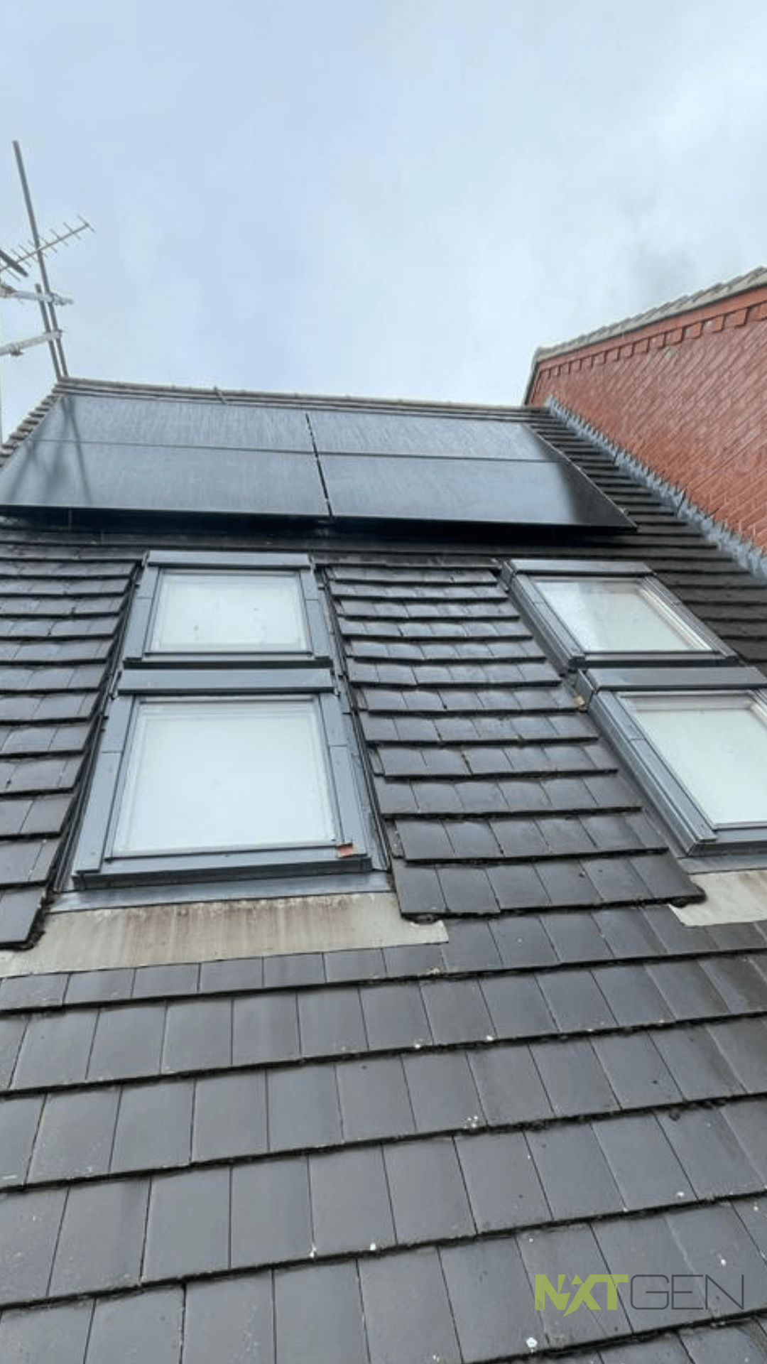 4 Solar Panels Install on Dormer Roof Photo
