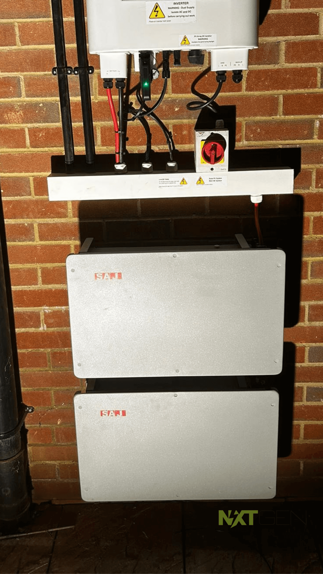 Solar Inverter with Two Solar Batteries Install Photo