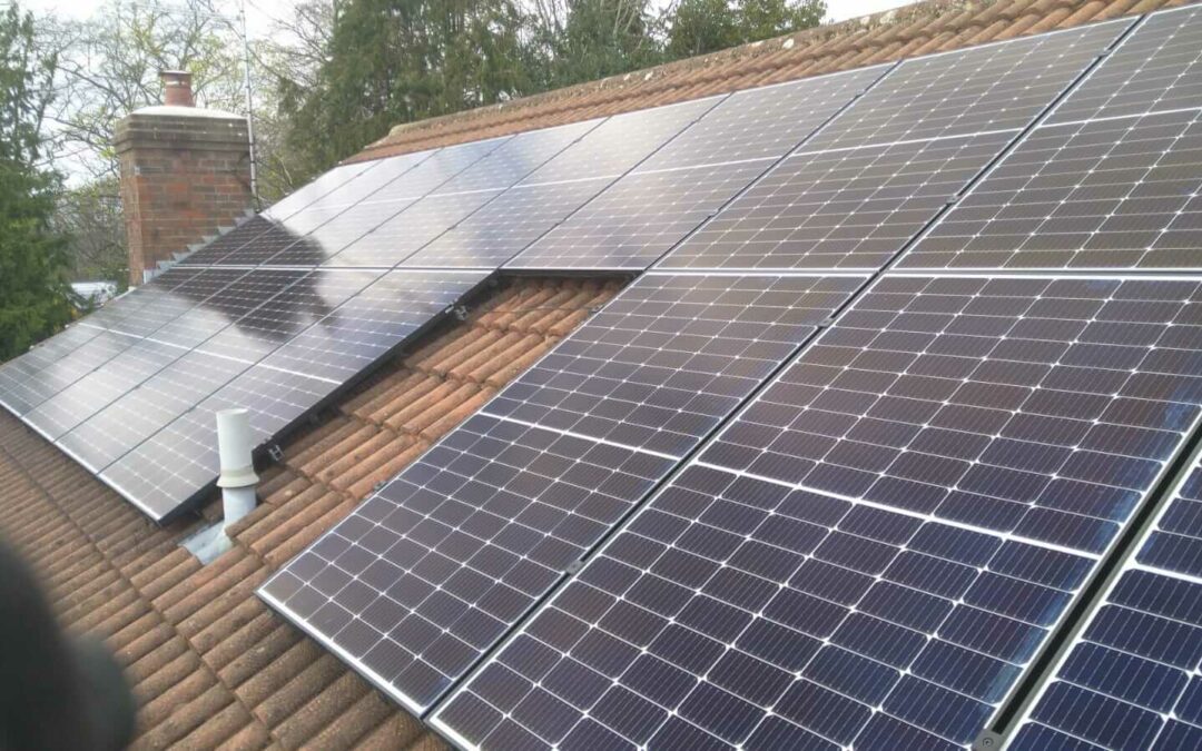 Solar Panel Array On Roof Photo