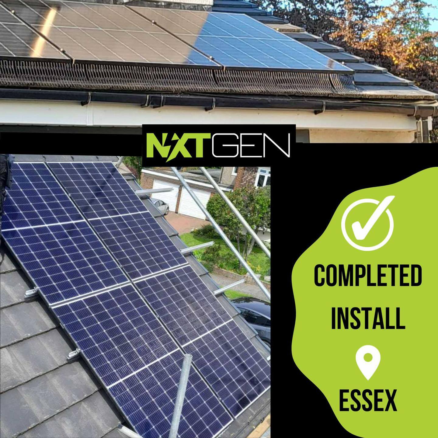 Completed Solar Panel System Install in Essex, UK