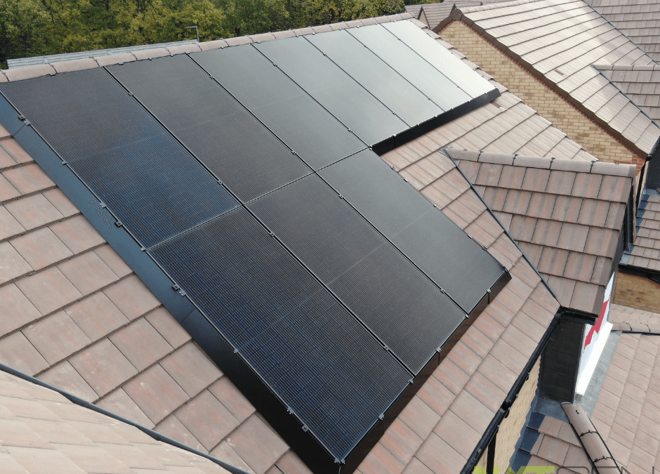 10 Full Black Solar Panels with SolarSkirt Pigeon Proofing