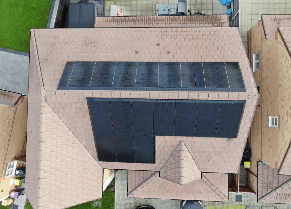 18 Full Black Solar Panels with SolarSkirt Pigeon Proofing